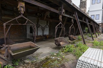 The more than 800-year-old Muldenhütten smelter site. The still existing, historical and