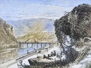 Harpers Ferry in the 1870s. From American Pictures Drawn With Pen And Pencil by Rev Samuel Manning