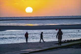 West beach, beach walk, beach, island, East Frisia, winter, season, autumn, Lower Saxony, Germany,