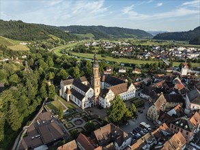 The former Benedictine abbey and town church of St Mary in the old town centre of Gengenbach, with