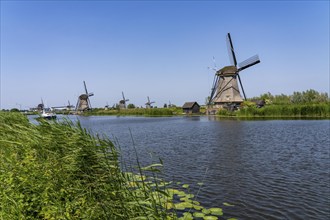 Kinderdijk, 18 windmills designed to pump water from the polders to utilise the land, one of the