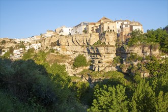 River Tajo limestone gorge cliffs, Alhama de Granada, Spain, Europe