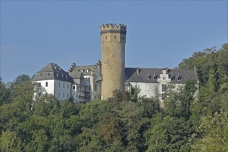 Castle built 12th century, Dehrn, Lahntal, Runkel, Westerwald, Taunus, Hesse, Germany, Europe