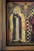 Saint Dominic, Medieval Retable painting, church of Saint Mary, Thornham Parva, Suffolk, England,