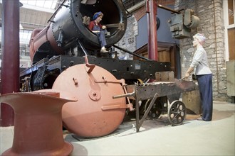 Mannequins of female workers at Steam museum of the Great Western Railway, Swindon, England, UK