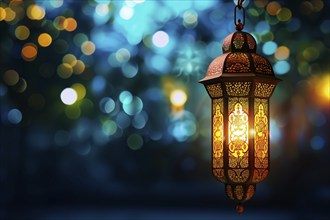 Ramadan lantern background, evoking the rich traditions and serene moments of the holy month, AI