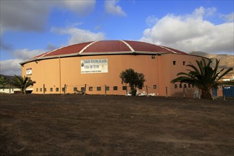 Canarian wrestling stadium building in Tetir, Fuerteventura, Canary Islands, Spain, Europe