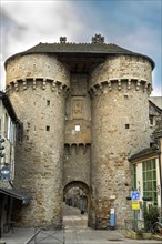 Marvejols. The Soubeyran Gate marks the northern entrance to the old town. Lozere department.