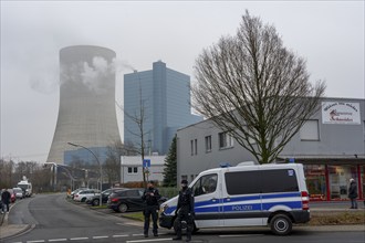 Protest action by the Fridays For Future movement at the Datteln 4 coal-fired power plant, against