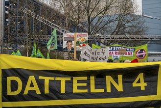 Protest action by the Fridays For Future movement at the Datteln 4 coal-fired power plant, against