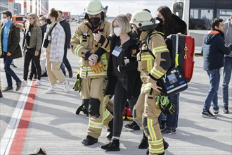 EASA emergency exercise at BER Airport, emergency services rehearsed an emergency in the aviation