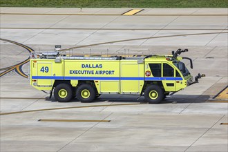 A fire engine at Dallas Airport, USA, North America