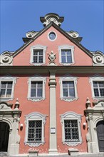 Detailed view of the stables, princely stables, facade in baroque architectural style, Salem