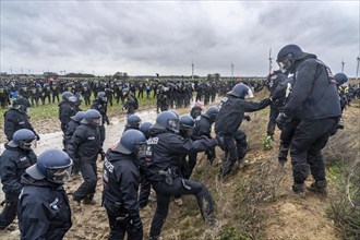 Violent clashes between thousands of demonstrators and the police, after a demonstration against