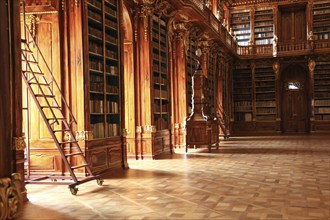 In the monastery library, the library hall in the Strahov Praemonstratensian Monastery, Prague,