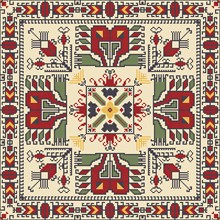 Traditional Bulgarian embroidery vector pattern