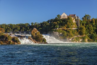 Rhine Falls of Schaffhausen with Laufen Castle, Neuhausen near Schaffhausen, Switzerland,