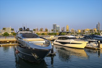 Dubai Marina and Harbour, Skyline Architecture and Marina, United Arab Emirates, Asia