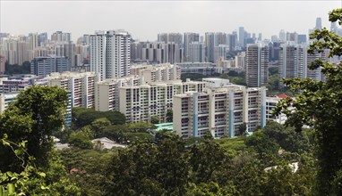 A modern buildings surrounded by jungle, Singapore, Asia