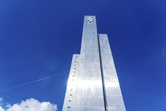 The Dreischeibenhaus, 94 metre high office and administration building, high-rise in Düsseldorf,