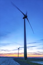 Wind power plants, wind farm, near Jackerath, Rhenish lignite mining area