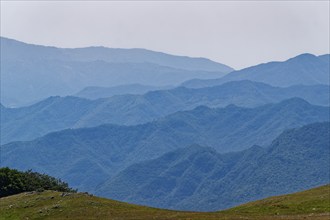 Mountain landscape in the Umbrian-Marche Apennines around Monte Vettore and the Monti Sibillini