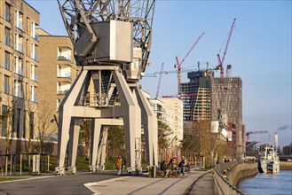 Promenade Kirchenpauerkai, Hafencity Hamburg, new district on the Elbe, on the site of the former