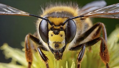 Animals, Symbol, Close-up of a bee, Honey bee, Apis mellifera, AI-generated, AI generated