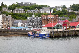 Waterfront quayside at North Pier, Oban, Argyll and Bute, Scotland, UK