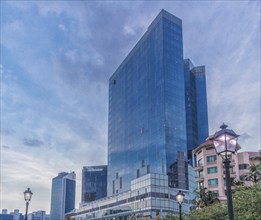 Modern buildings in the center of Singapore