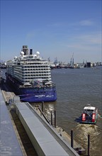 Europe, Germany, Hamburg, Elbe, Cruise Centre Altona, passenger ship, Mein Schiff 6, deck