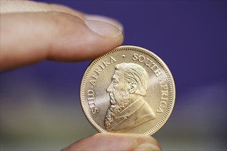 Close-up of a Krugerrand