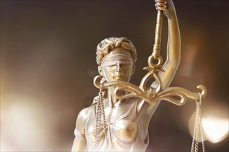 Close-up of a Justitia as a symbol of law, justice, etc