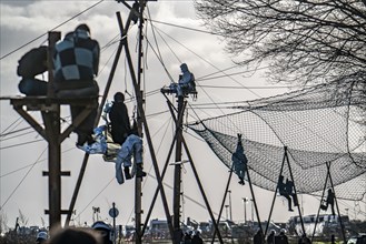 Beginning of the eviction of the Lützerath hamlet, camp of climate activists and squatters, at the