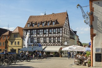 Medieval winegrowing village, Volkach, Mainfranken, Lower Franconia, Franconia, Bavaria, Germany,