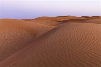 Sand structure formed by the wind, in the Rub al Khali desert, Dhofar province, Arabian Peninsula,