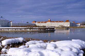 Nymphenburg Palace in winter, Munich, Upper Bavaria, Bavaria, Germany, Europe