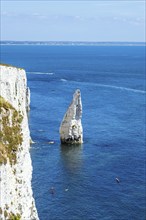 White Cliffs of Old Harry Rocks Jurassic Coast, Dorset Coast, Poole, England, United Kingdom,