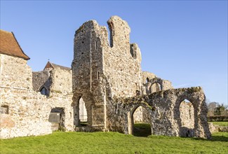 Ruins of Leiston Abbey, Suffolk, England, UK rebuilt in this location 1363 suppressed 1537