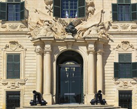 Auberge de Castille palace in city centre of Valletta, Malta completed in 1744