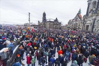 Several thousand people protested on Sunday in Dresden and elsewhere, against the AfD and in favour