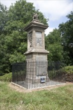 Sir Bevil Grenville monument marking battle of Lansdown 1643 in English Civil war, near Bath,