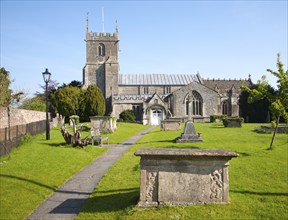 St. Michael and All Angels village parish church, Urchfont, Wiltshire, England, United Kingdom,