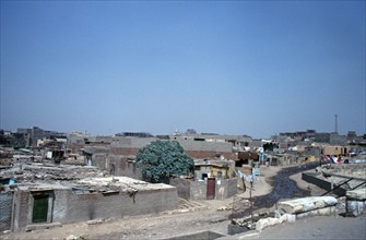 Residential buildings, slum, Cairo, Egypt, September 1989, vintage, retro, old, historical, Africa