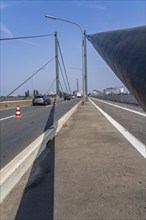 The Theodor-Heuss-Bridge, Rhine crossing, cable-stayed bridge, first road bridge of the so-called