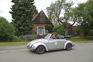 Europe, Germany, Lower Saxony, Lower Elbe Classics, classic car tour, VW Beetle Convertible 1303,