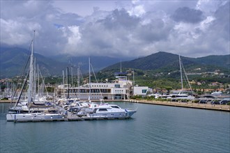 Sailing ships, Marina di Loano, Loano, Riviera di Ponente, Liguria, Italy, Europe