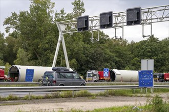 Motorway A3, border crossing without controls, near Emmerich Elten, from Germany to the