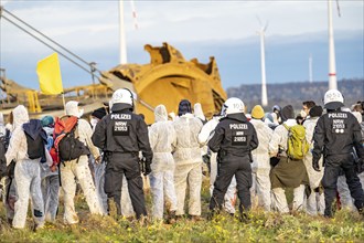 Protest action against the demolition of the village of Lützerath in the Rhenish lignite mining