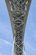 Dom Luís I Bridge as seen from beneath, Porto, Portugal, Europe